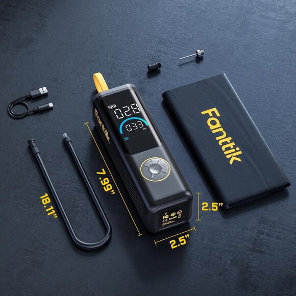 Portable Air Compressor for Car Tires, 35s Fast Inflation, 150PSI Cordless Tire - Picture 6 of 10